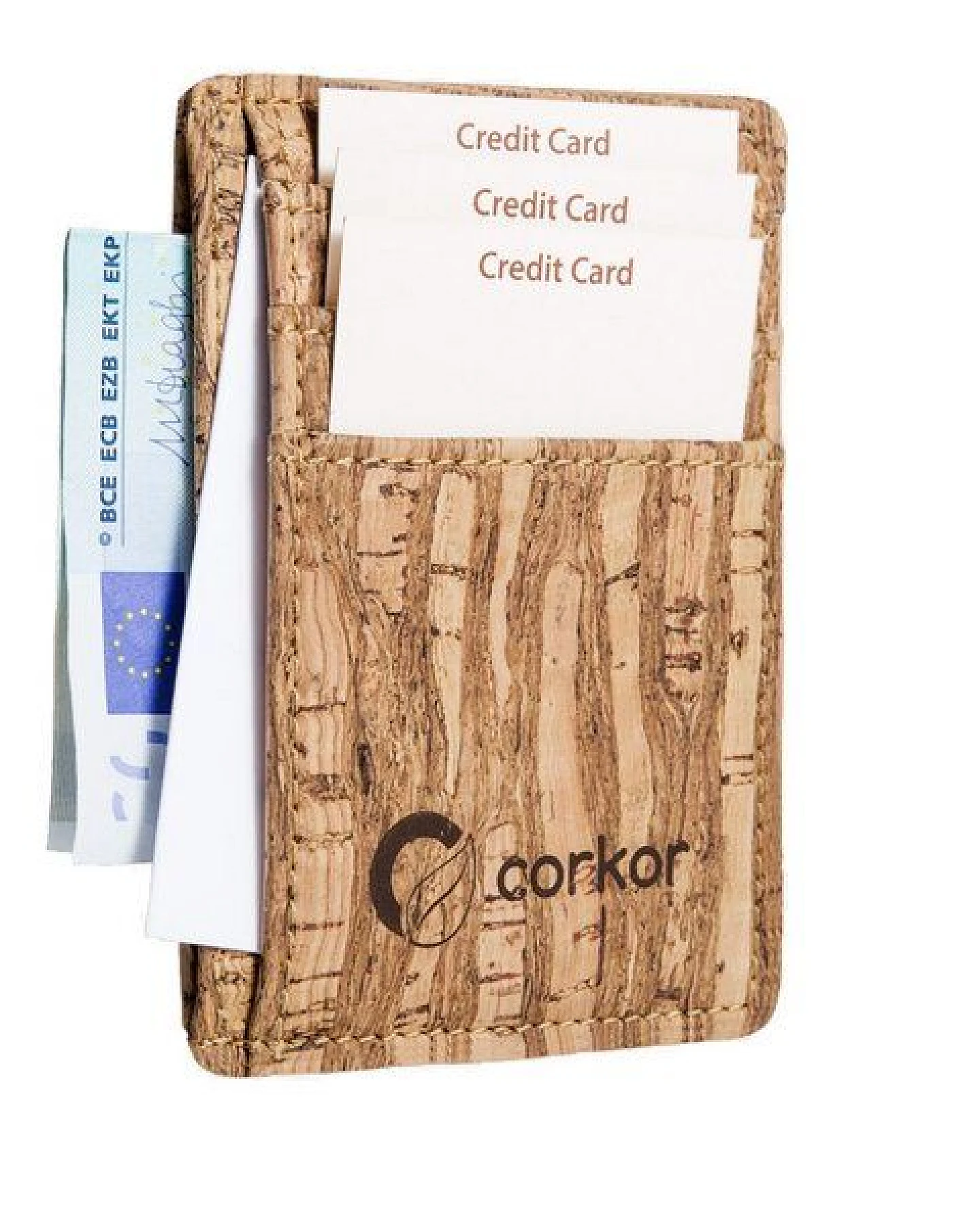 corkor Karten-Portemonnaie aus Kork mit Sichtfenster – Ansicht 2