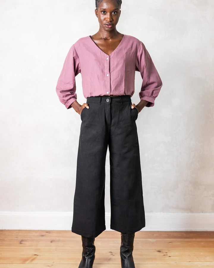 Jyoti Fair Works Damen vegan Culotte Hema Schwarz