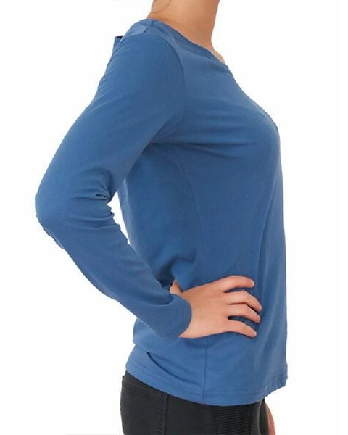 Leela Cotton Damen Langarmshirt 5 Farben Bio-Baumwolle Oberteil T-Shirt – Ansicht 3