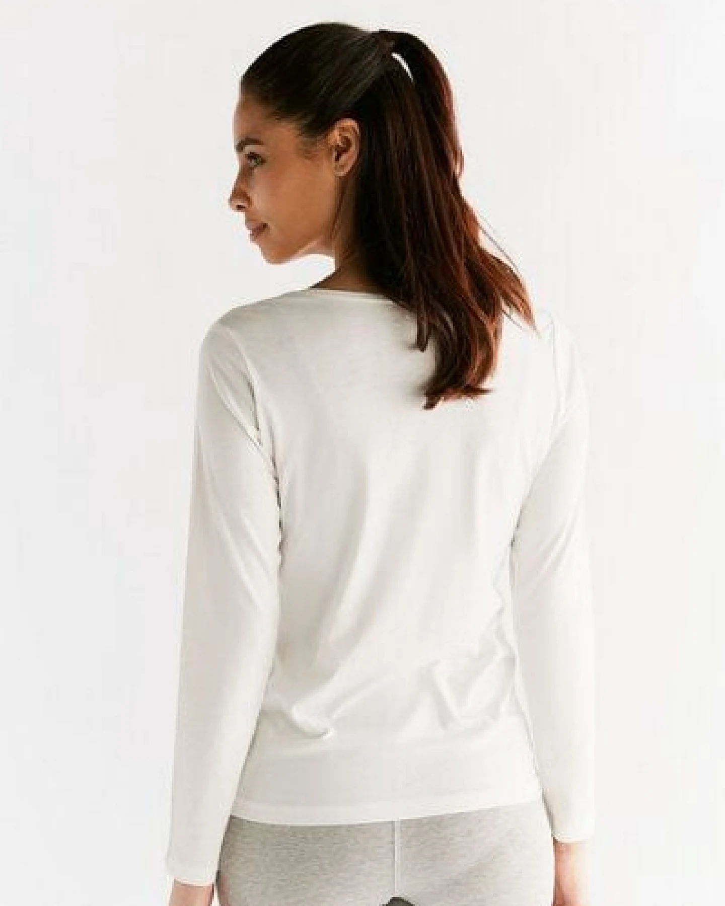 Leela Cotton Damen Langarmshirt 5 Farben Bio-Baumwolle Oberteil T-Shirt – Ansicht 2