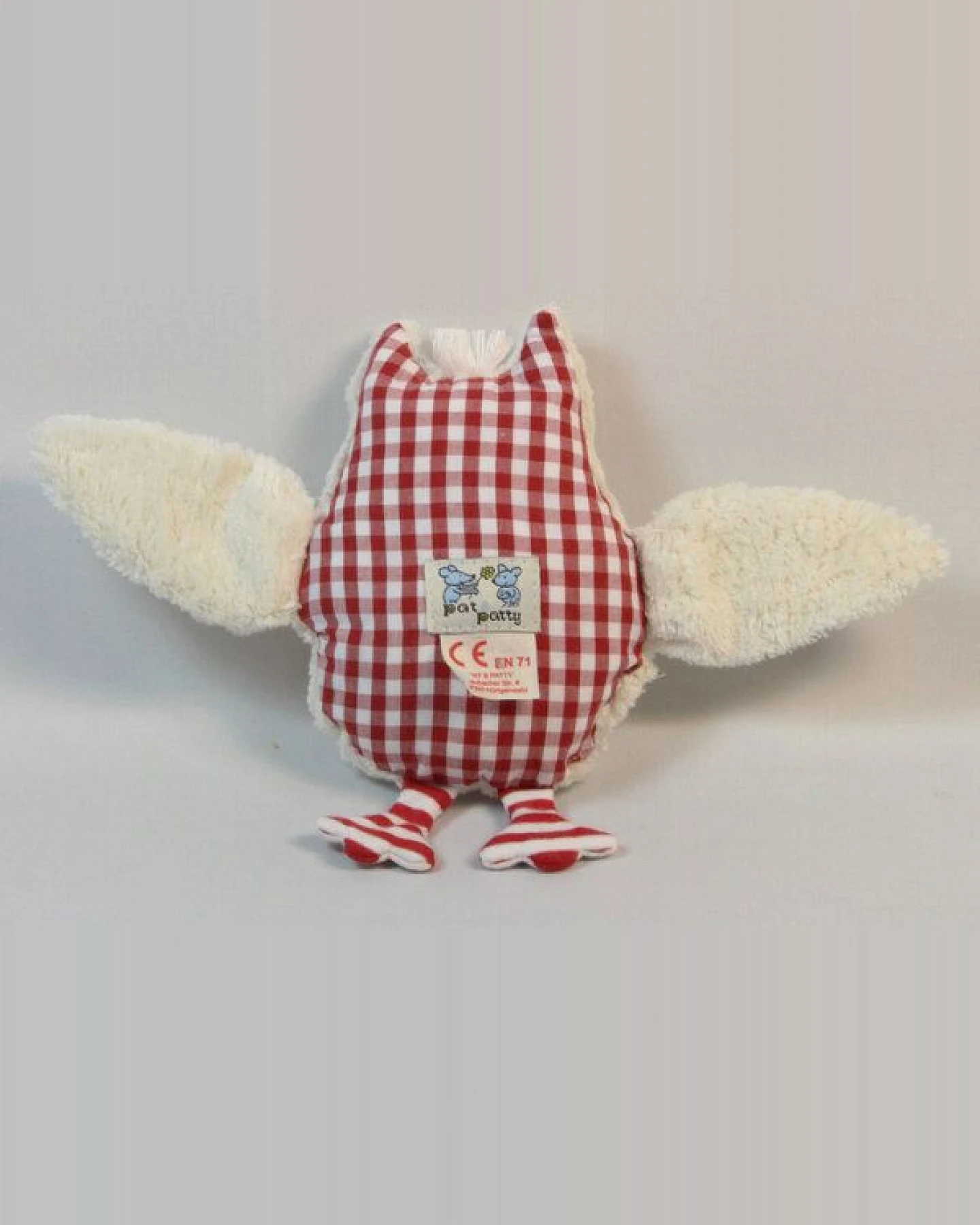 Pat und Patty Kuscheltier Greifling mit Rassel "Eule" , 100 % Baumwolle-kbA – Ansicht 2