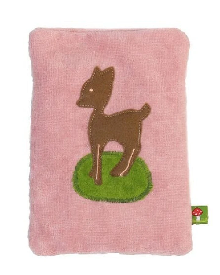 Pat und Patty Wärmekissen "Reh", Dinkelkörner ,Farbe: rosa Samt