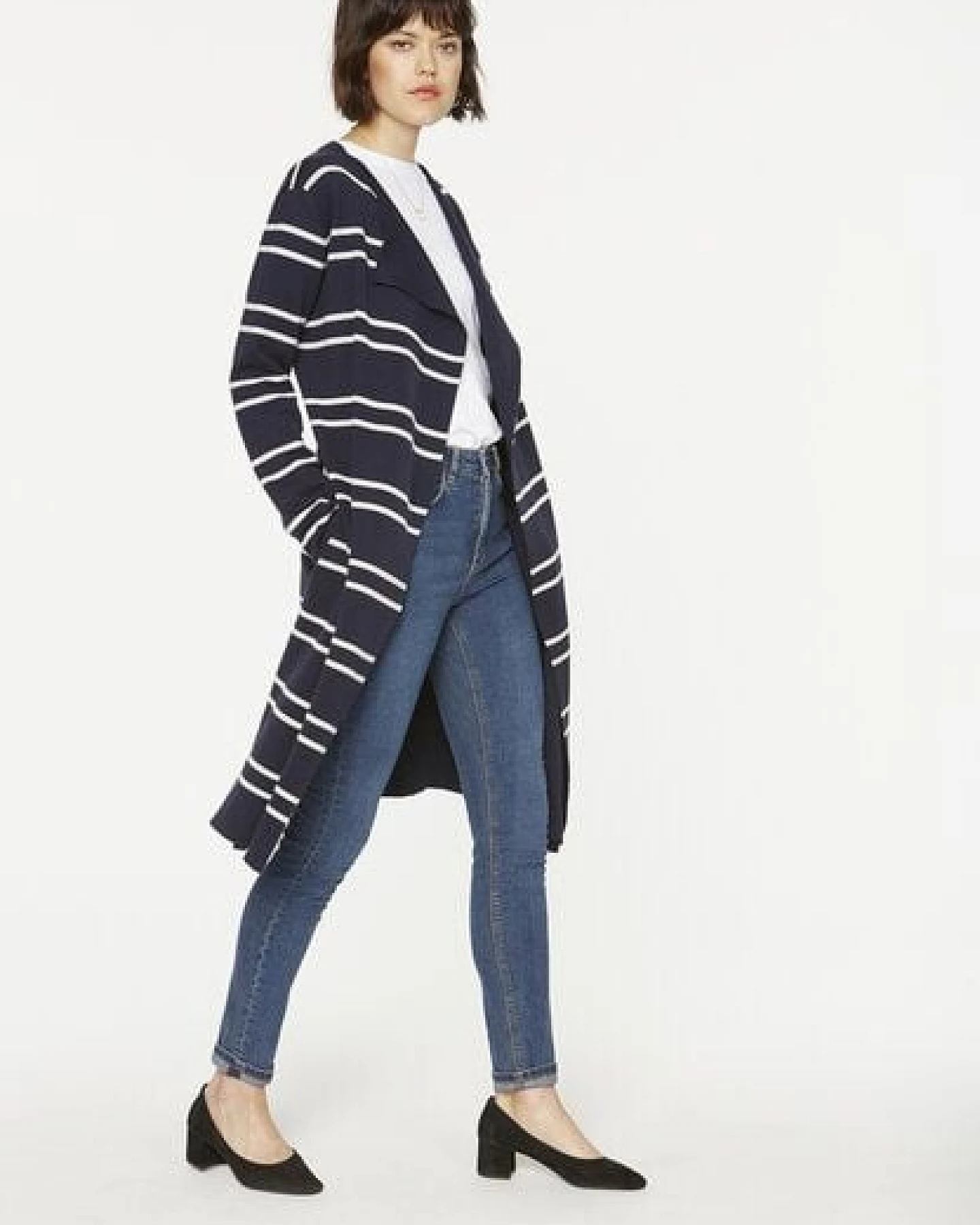 ARMEDANGELS SEVAAL STRIPES - Damen Longcardigan aus Bio-Baumwolle – Ansicht 4