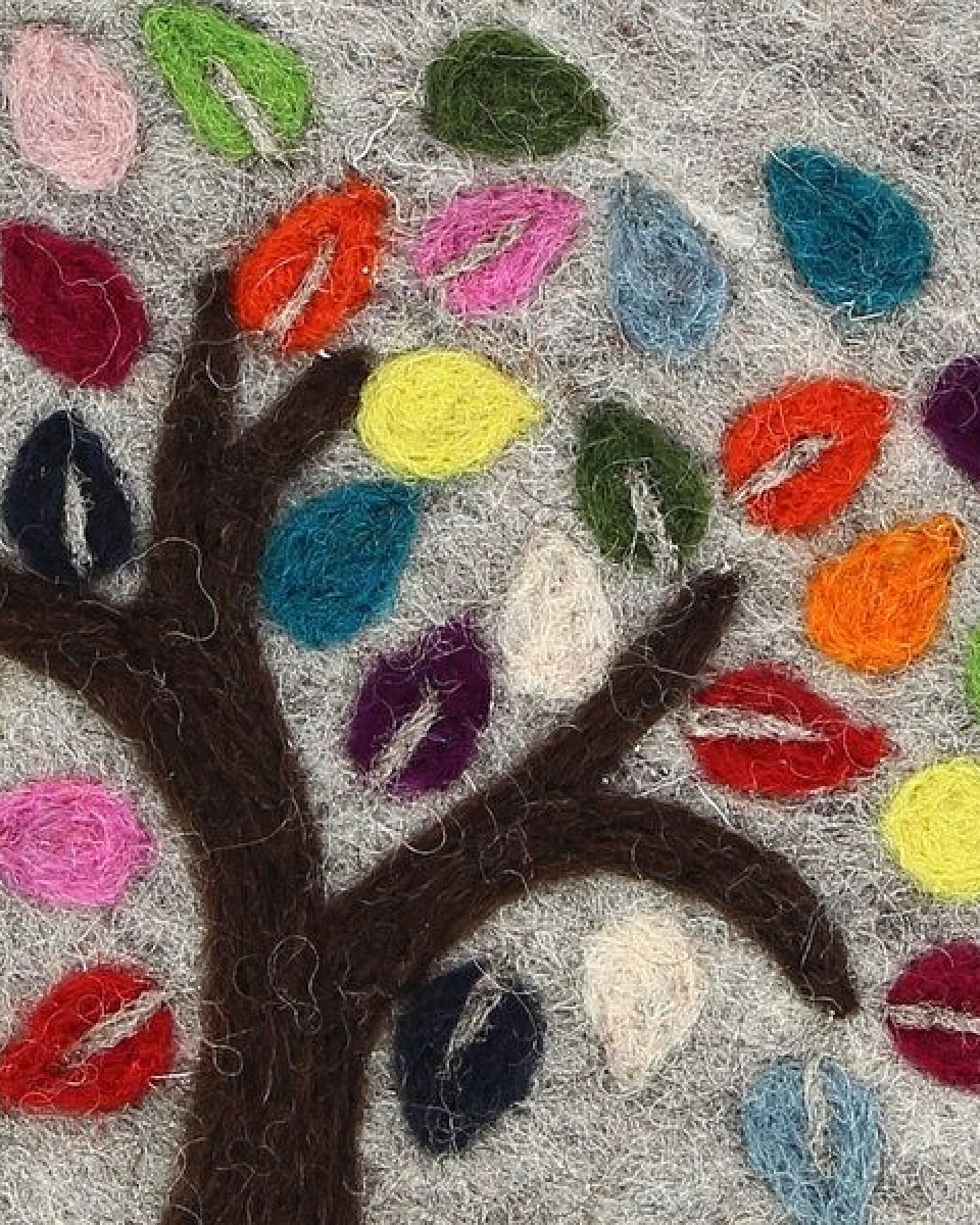 GLOBO Fair Trade Topfuntersetzer TREE OF LIFE aus Wollfilz – Ansicht 3