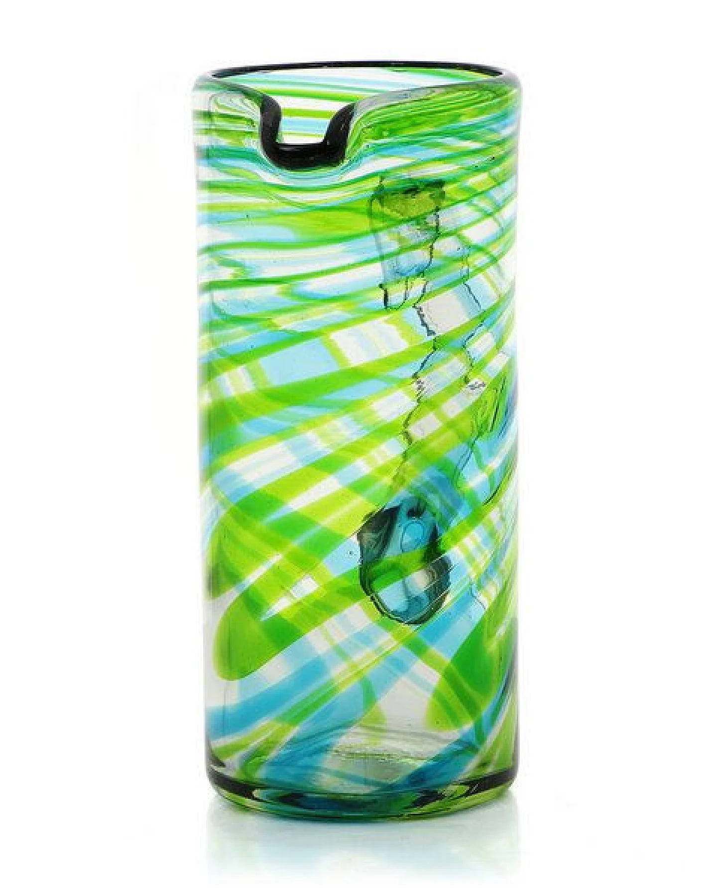 GLOBO Fair Trade Krug LIMONADA aus Recyclingglas, mundgeblasen, verschiedene Designs – Ansicht 3