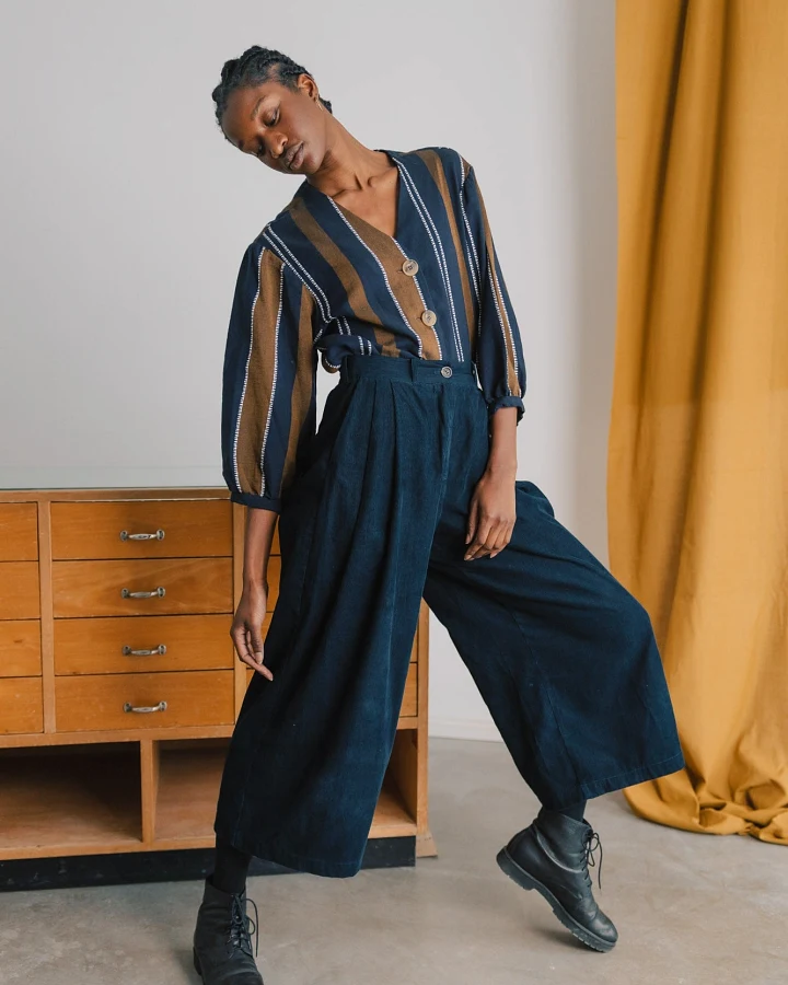 Jyoti Fair Works Damen vegan Culotte Awa Nachtblau
