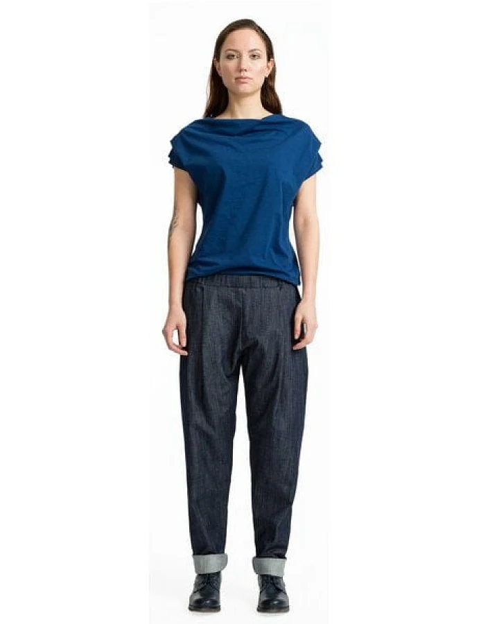 FORMAT COSY II pants, denim dunkelblau unisex