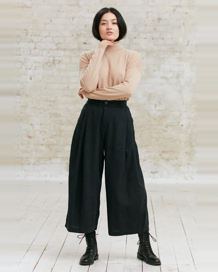 Jyoti Fair Works Damen vegan Culotte Awa Schwarz