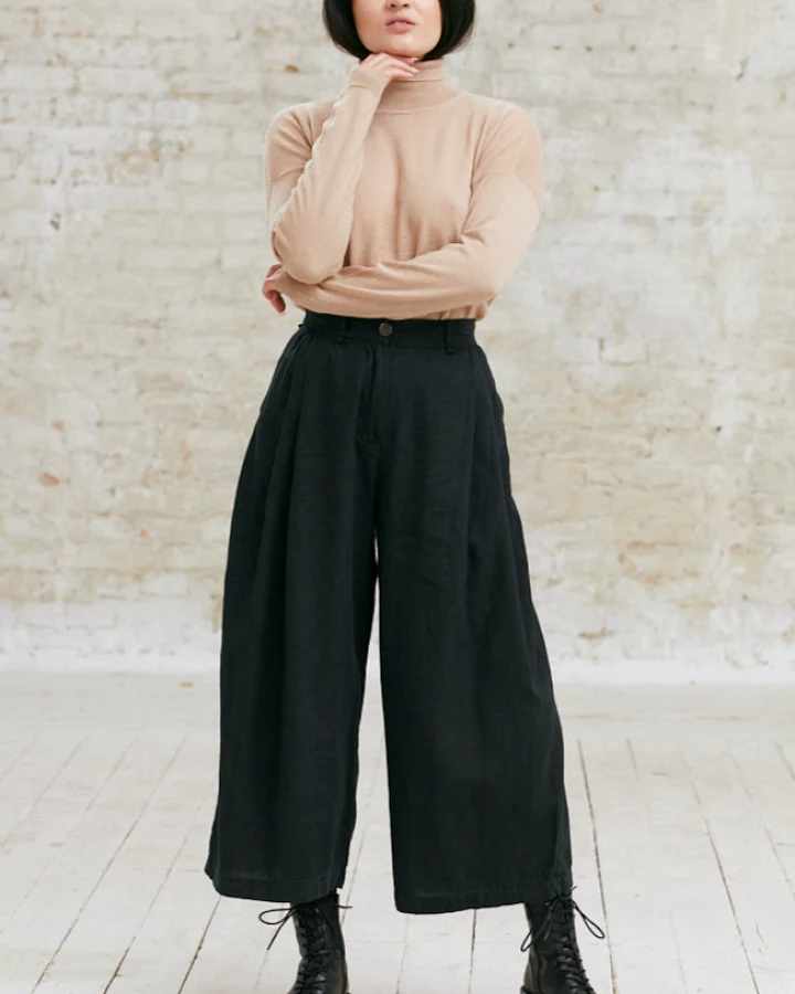 Jyoti Fair Works Damen vegan Culotte Awa Schwarz