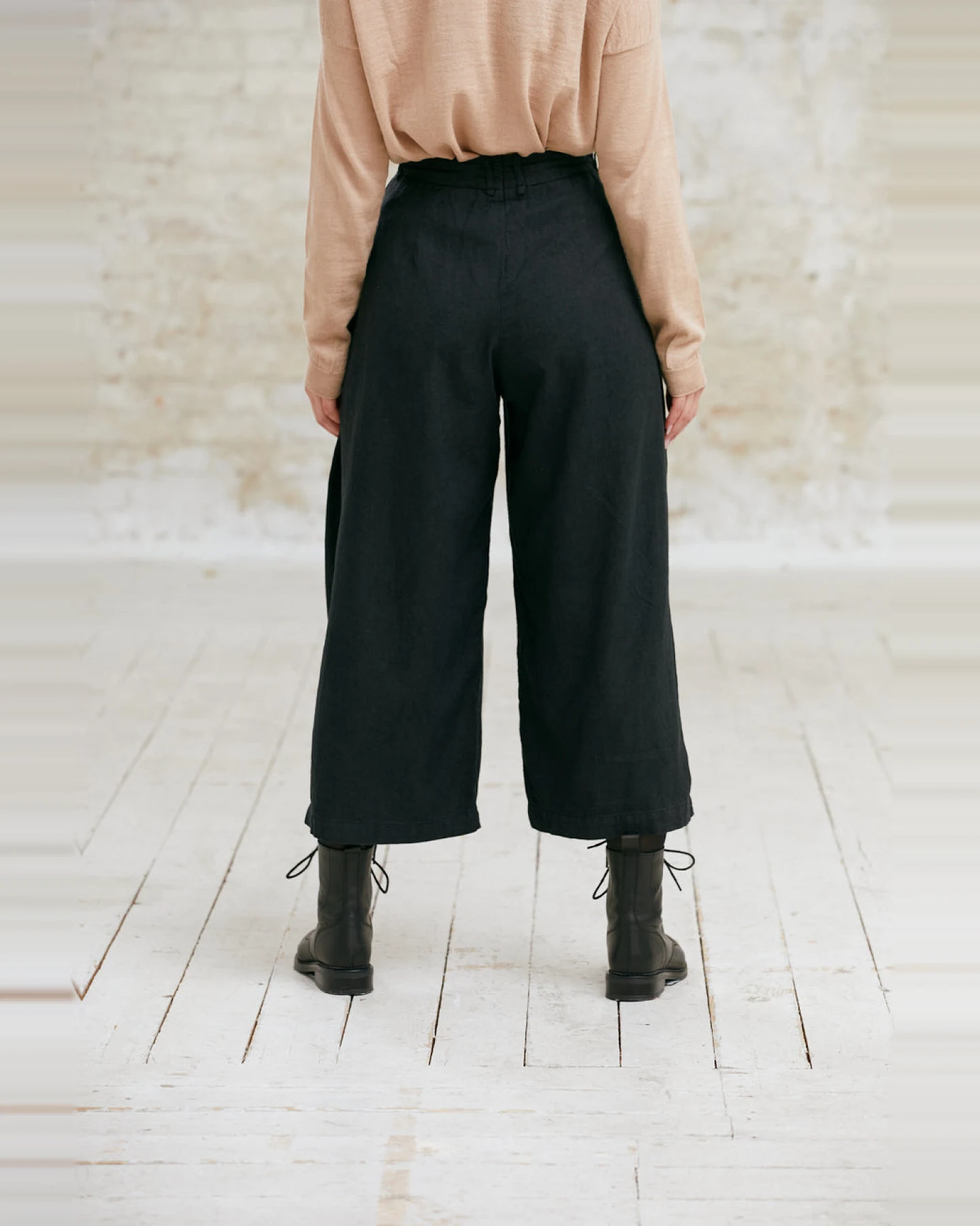 Jyoti Fair Works Damen vegan Culotte Awa Schwarz – Ansicht 2