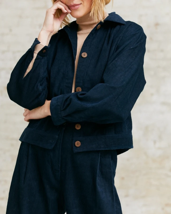 Jyoti - Fair Works Damen vegan Jacke Khajani Nachtblau