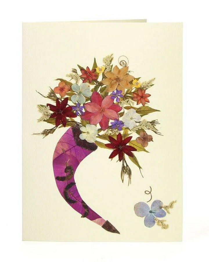 GLOBO Fair Trade Grußkarte Wildblumen FÜLLHORN