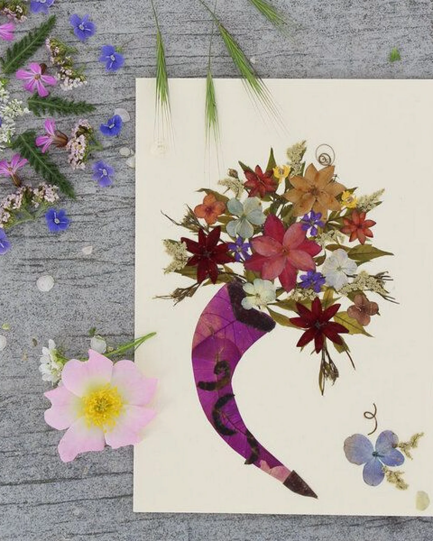 GLOBO Fair Trade Grußkarte Wildblumen FÜLLHORN – Ansicht 2