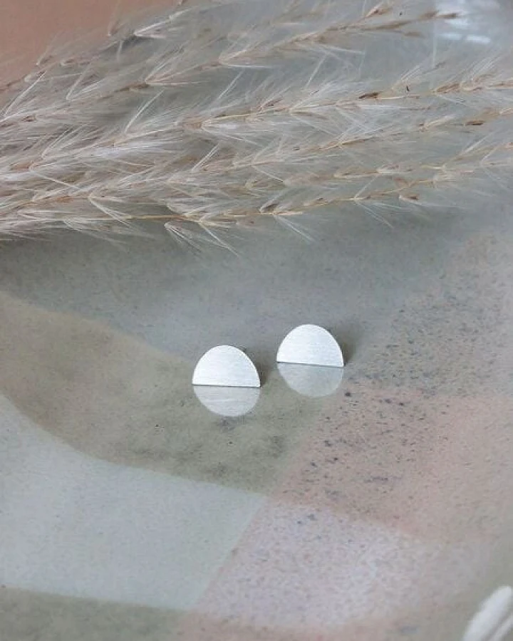 pikfine Ohrstecker "Moon" // silber