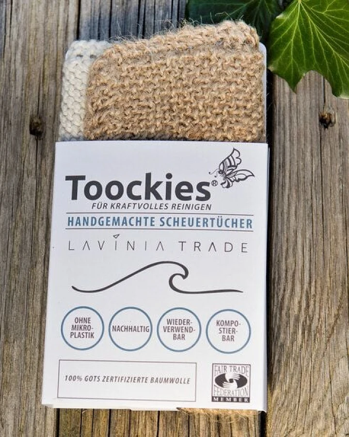 Toockies Spültücher in Doppeltpack - Jute und Baumwolle