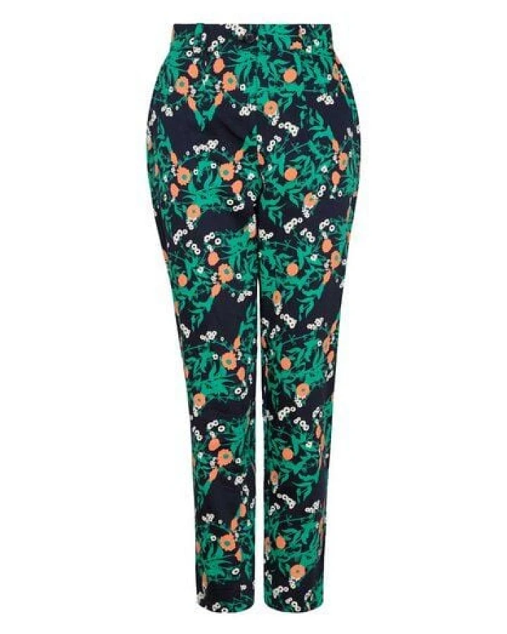 People Tree Claudia Marigold Print Trousers