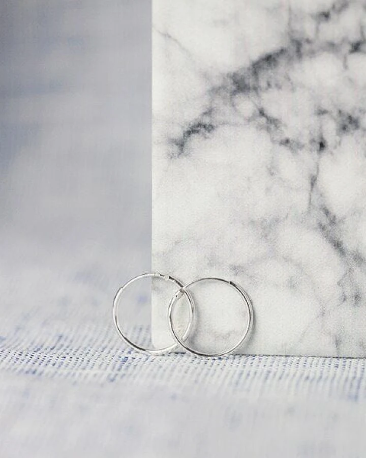pikfine Silber Creolen // 17,5 mm
