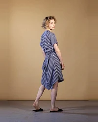 Blau Weiß Gestreift