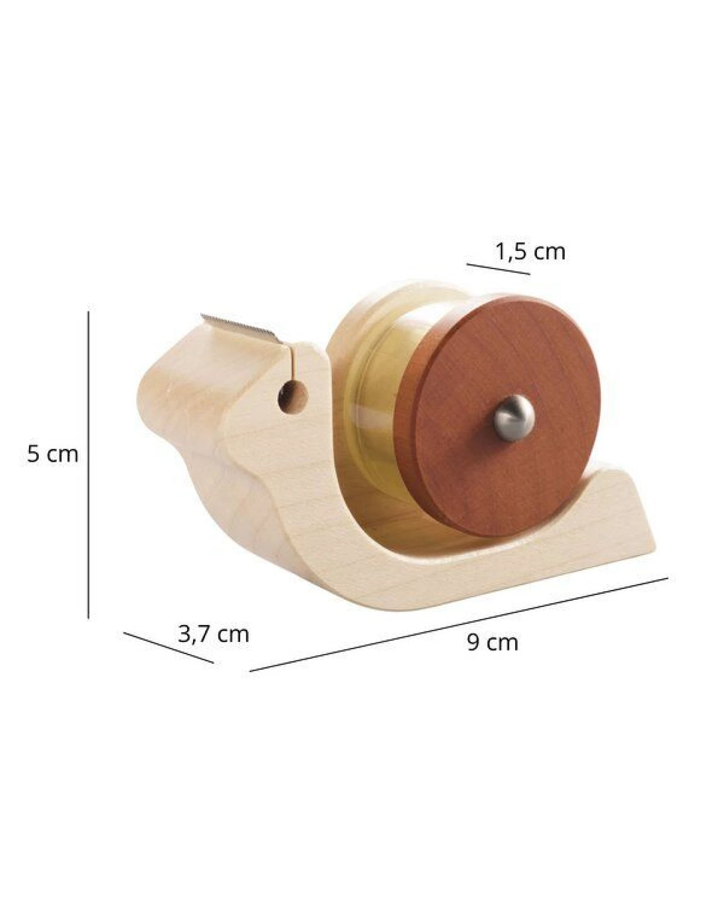 4betterdays Klebefilmabroller aus Ahorn und Birne Schnecke – Ansicht 3