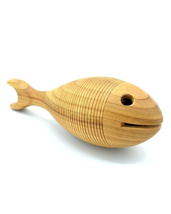 4betterdays Urfisch, Holz-Greifling aus heimischen Hölzern - 'Fish & Grip' 14x5 cm