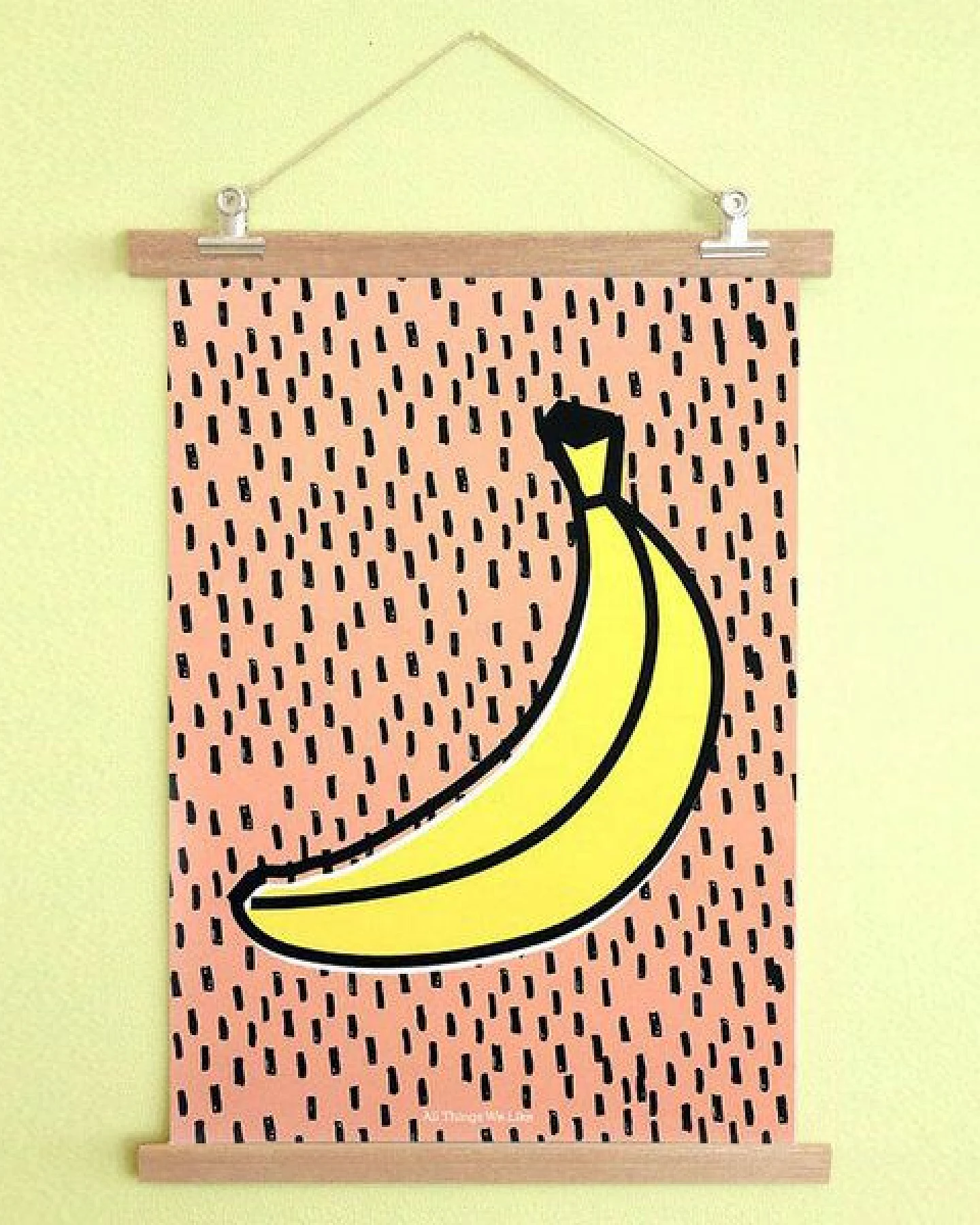 all the things we like A4 Poster Banane mit Aufhängung – Ansicht 2