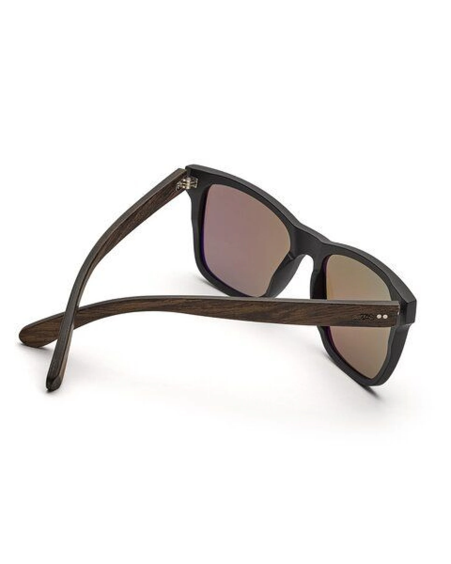 TAKE A SHOT Holz Sonnenbrille Eckig für Herren im sportlichen Design mit UV Schutz – Ansicht 3