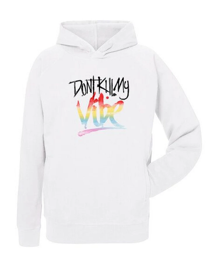 Human Family Leichter Unisex Sommer Hoodie in weiß - Chase "Don`t kill my Vibe"