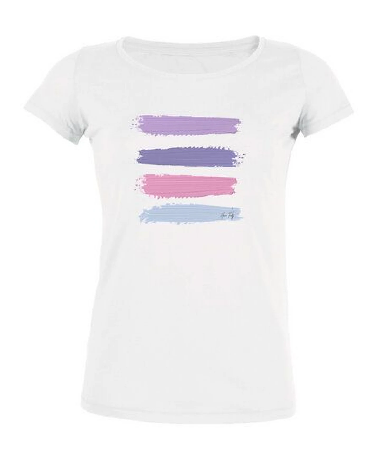 Human Family Damen Bio T-Shirt "Desires - Stripes" in weiss und schwarz – Ansicht 2
