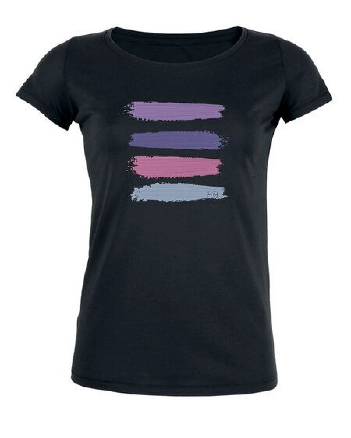 Human Family Damen Bio T-Shirt "Desires - Stripes" in weiss und schwarz – Ansicht 3