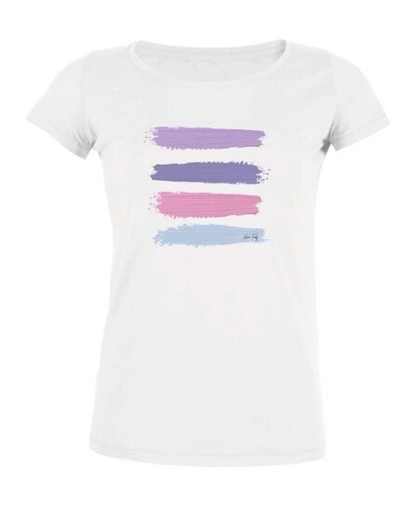 Human Family Damen Bio T-Shirt "Desires - Stripes" in weiss und schwarz – Ansicht 2