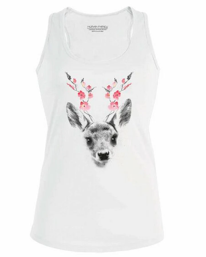 Human Family Racerback Tanktop - Shine "Fawn" in weiss