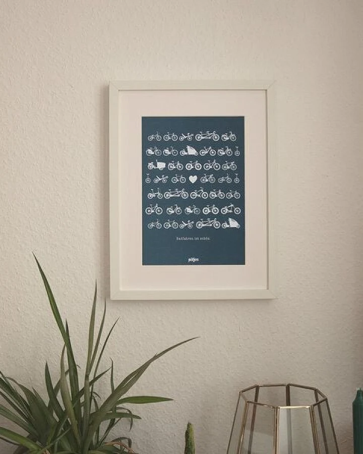 päfjes Radfahren ist schön - Poster A4
