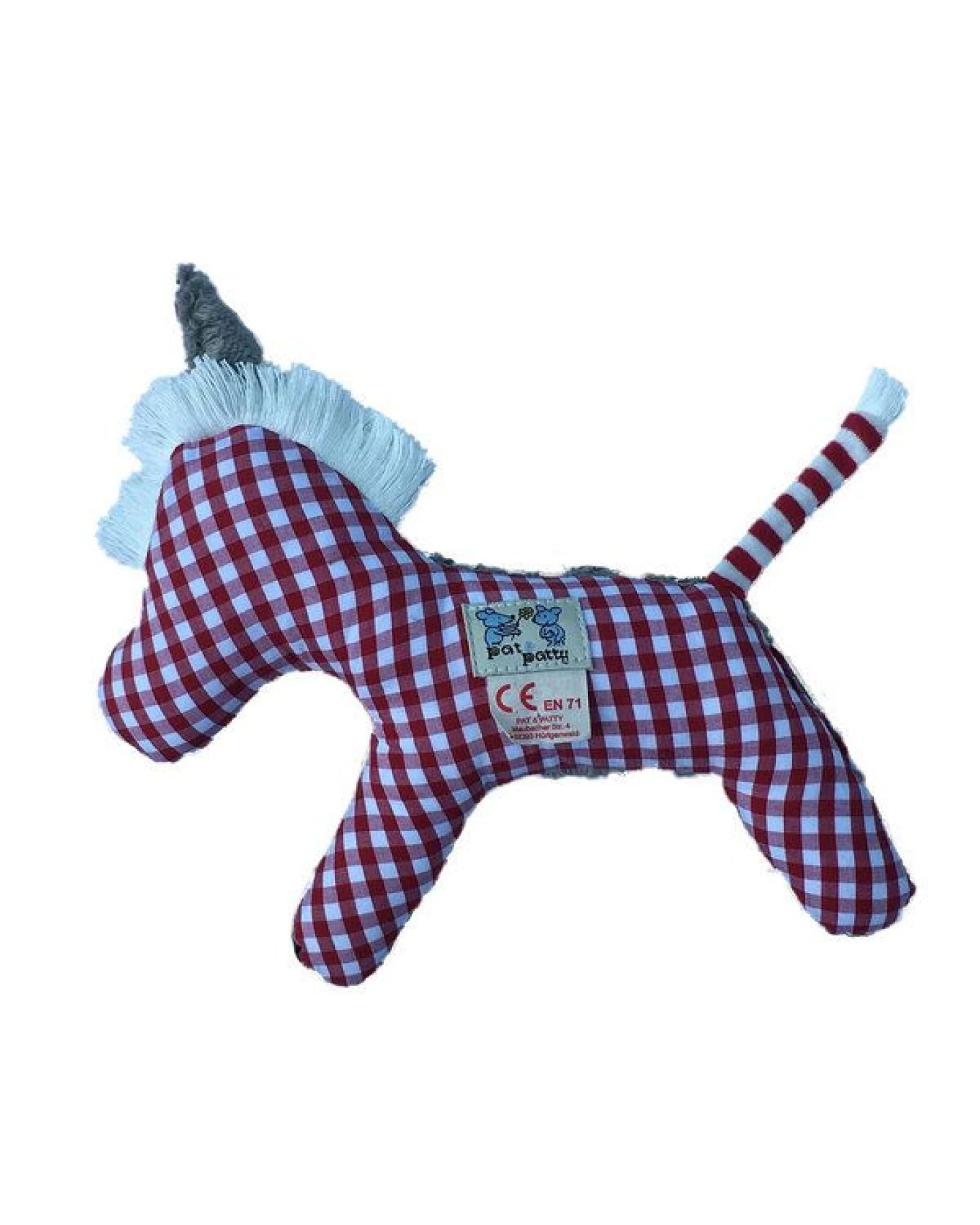 Pat und Patty Kuscheltier Greifling mit Rassel "Esel" , 100 % Baumwolle-kbA – Ansicht 2