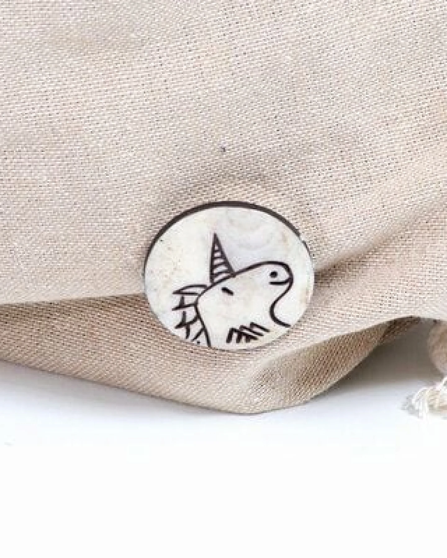 Himal Hemp HH Turnbeutel mit Einhorn-Button (String Bag) – Ansicht 4