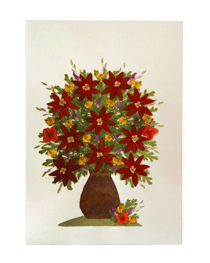 GLOBO Fair Trade Grußkarte Wildblumen DAHLIA