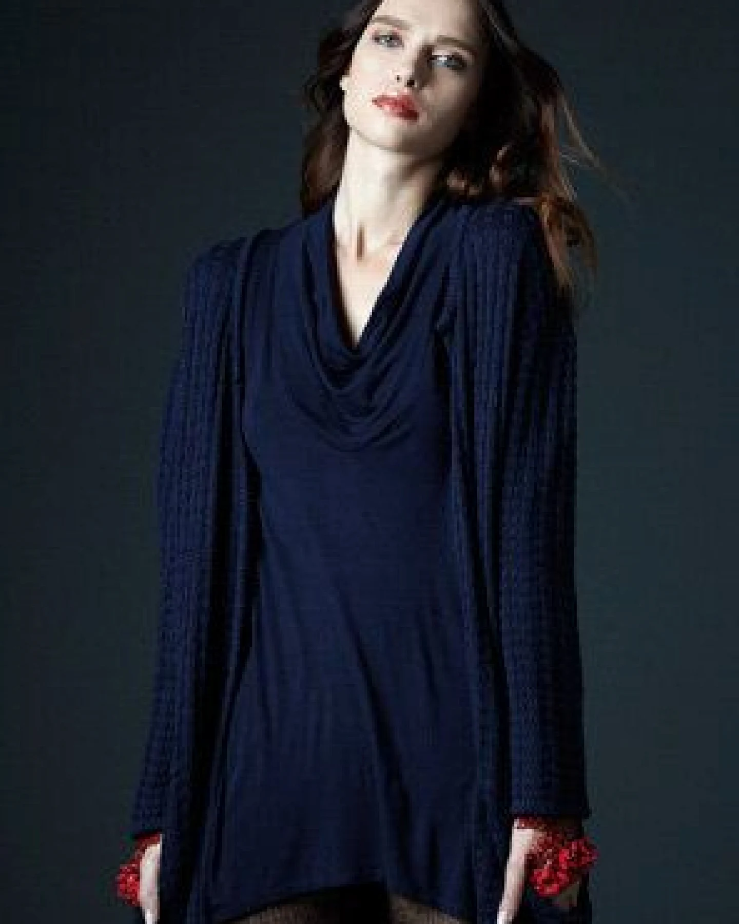 Stewart+Brown Flowing Cowl Neck Tunic – Ansicht 3