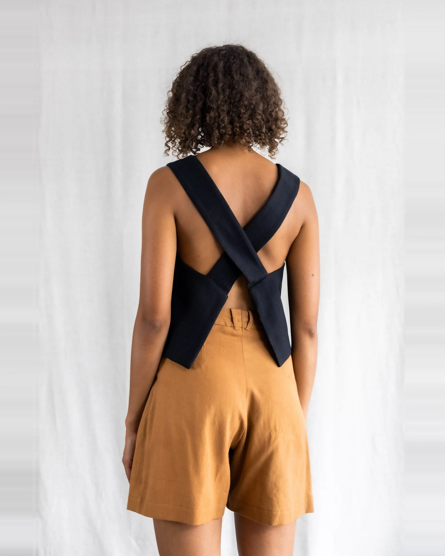 Jyoti Fair Works Damen vegan Top Pallavi Schwarz – Ansicht 2