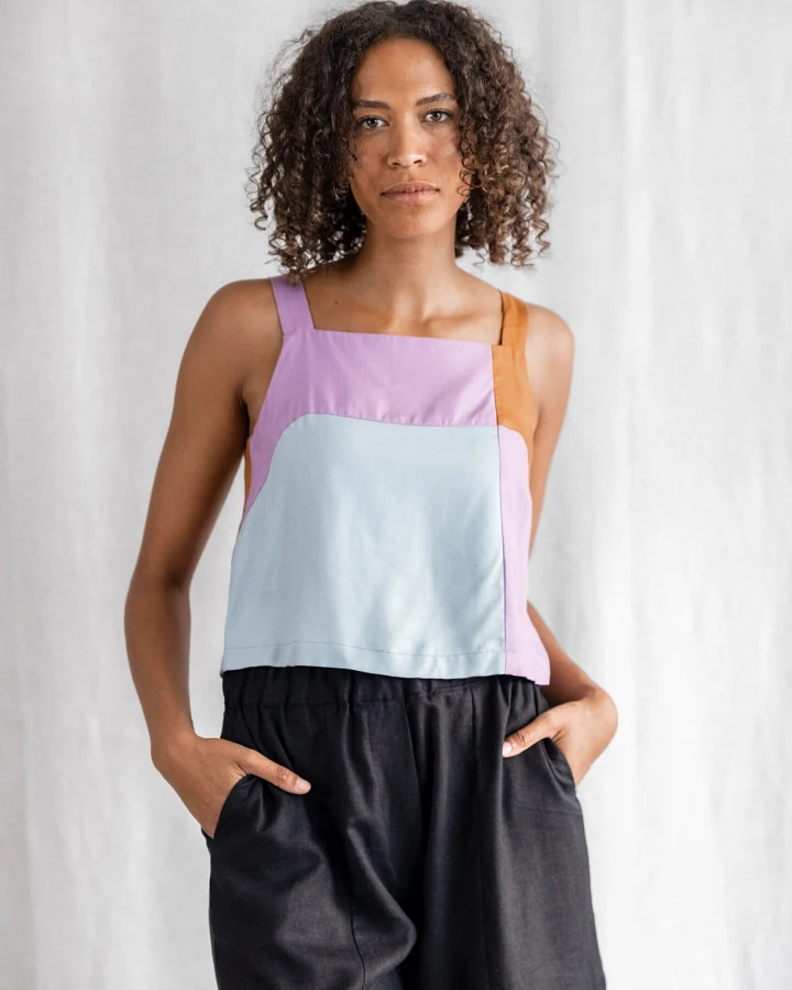 Jyoti Fair Works Damen vegan Top Ruchira Colorblock