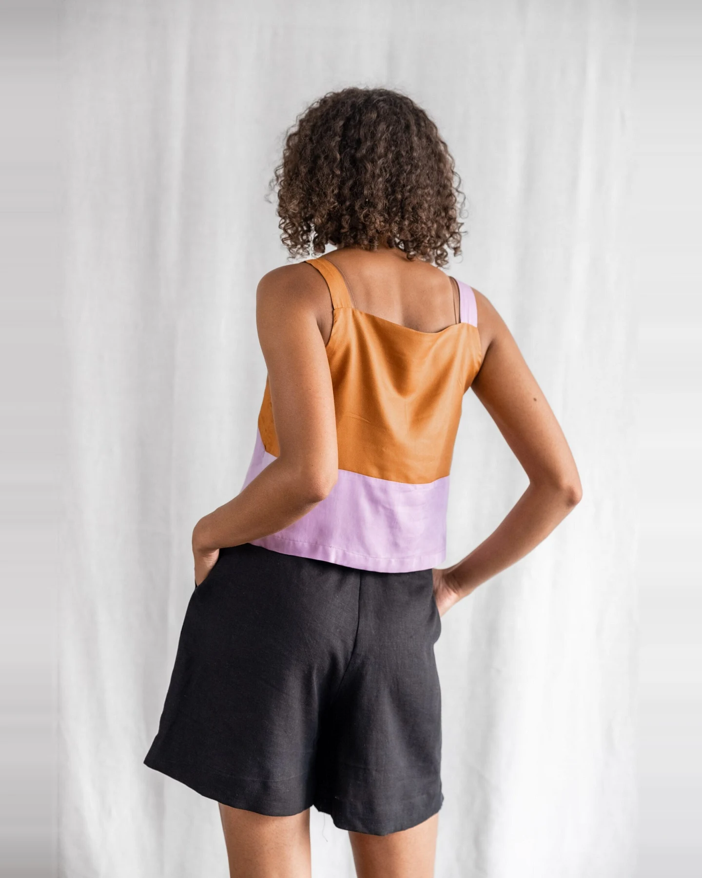 Jyoti Fair Works Damen vegan Top Ruchira Colorblock – Ansicht 2