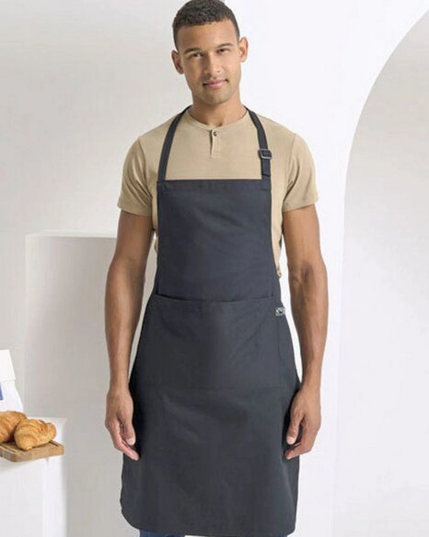 Premier Workwear Latzschürze Grillschürze Fairtrade mit Fronttasche zertifizierte Bio Baumwolle – Ansicht 2