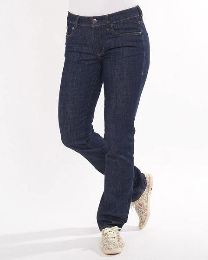 fairjeans tiefblaue Jeans STRAIGHT NAVY, gerades Bein, mittelhoher Bund, Biobaumwolle