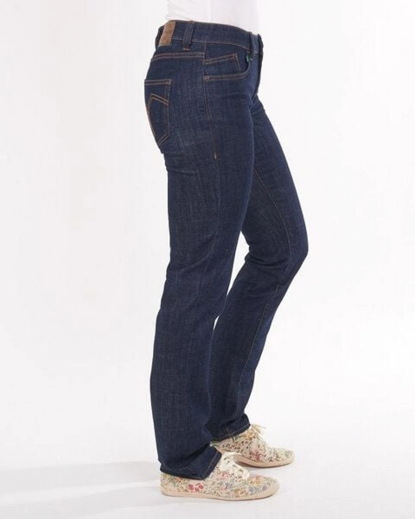 fairjeans tiefblaue Jeans STRAIGHT NAVY, gerades Bein, mittelhoher Bund, Biobaumwolle – Ansicht 2