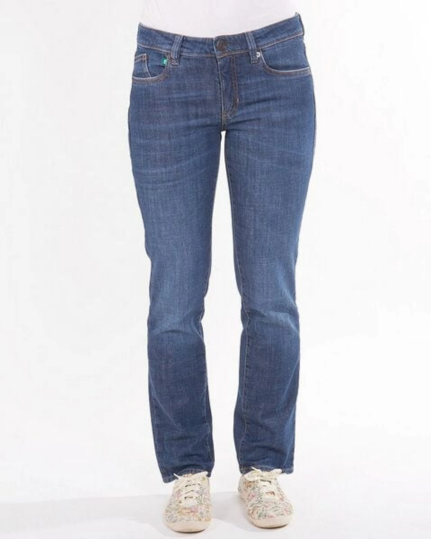 fairjeans Basic Jeans STRAIGHT WAVES, gerades Bein, jeansblau mit Waschung, mittelhoher Bund – Ansicht 2