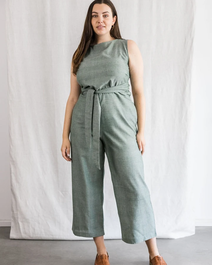 Jyoti Fair Works Damen vegan Jumpsuit Anusha Eukalyptus