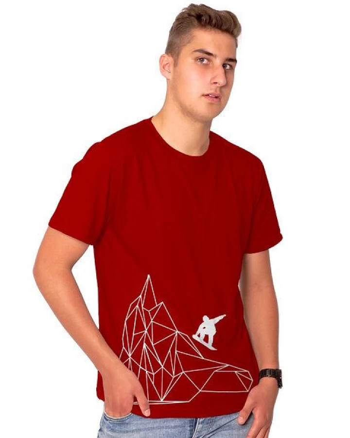 HANDGEDRUCKT RESTPOSTEN "Origamipiste" Männer T-Shirt