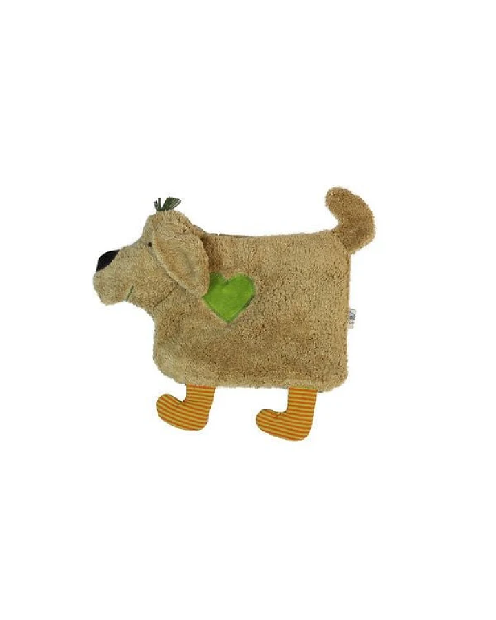 Pat und Patty Wärmekissen "Hund",Farbe: hellbraun , Dinkelkörner,100 % Baumwolle .