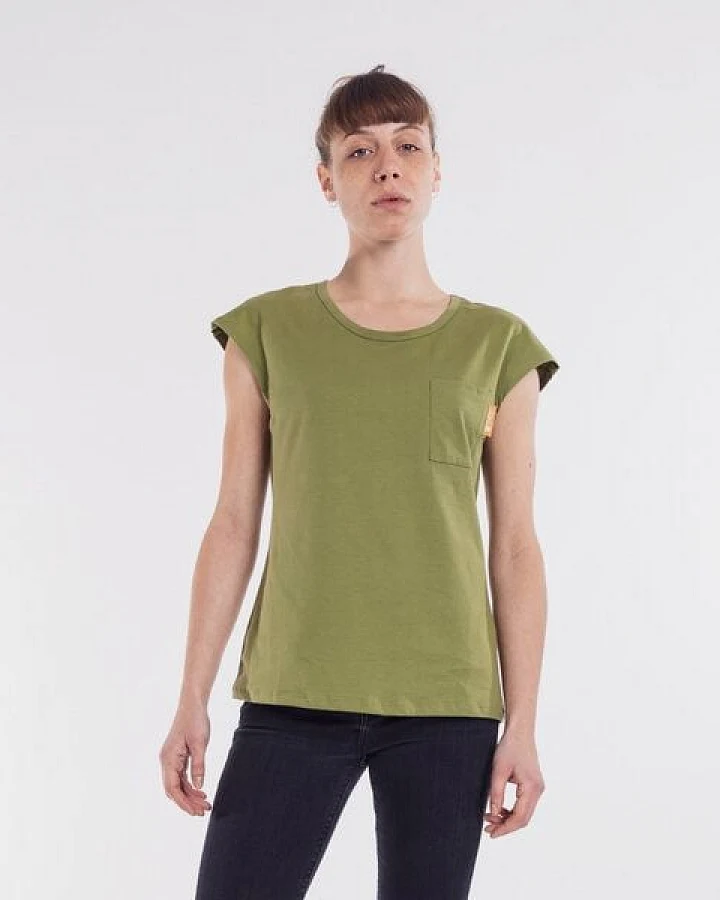 Degree Clothing Damen T-Shirt mit Brusttasche aus Bio-Baumwolle - Olivia