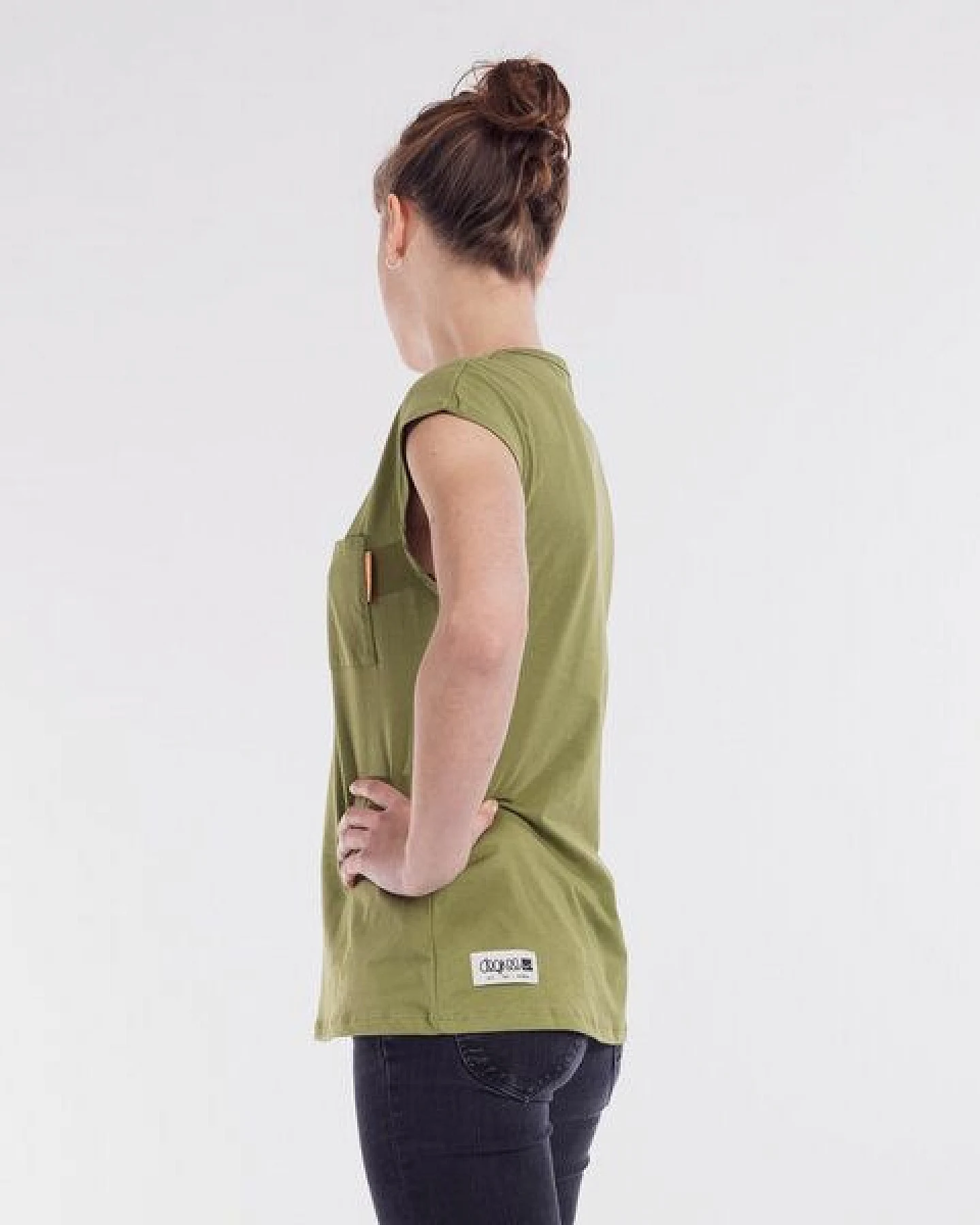 Degree Clothing Damen T-Shirt mit Brusttasche aus Bio-Baumwolle - Olivia – Ansicht 2
