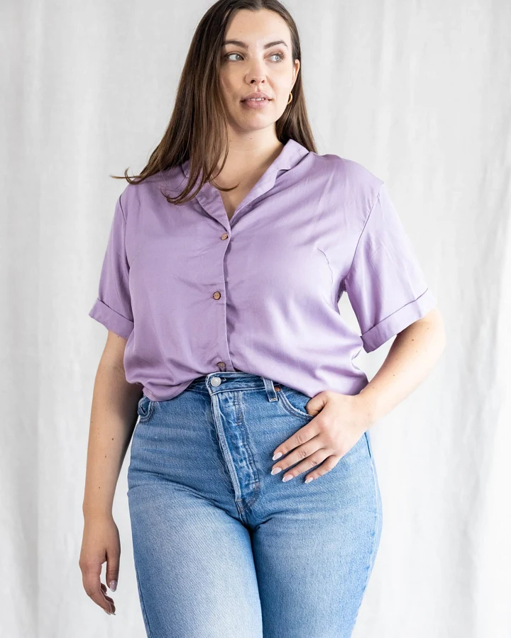 Jyoti - Fair Works Damen vegan Bluse Avaani Flieder