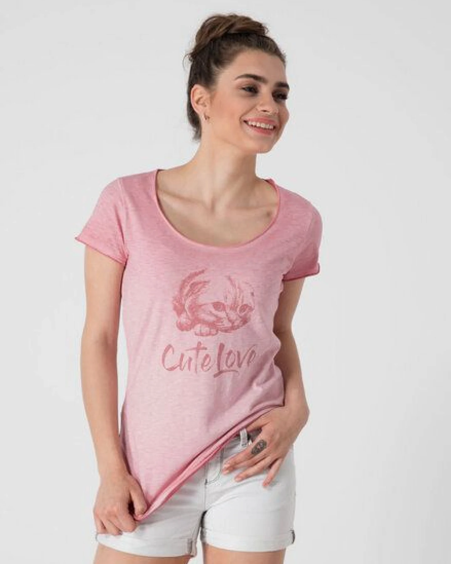 ORGANICATION Bedrucktes Katzen T-Shirt aus Bio-Baumwolle – Ansicht 2